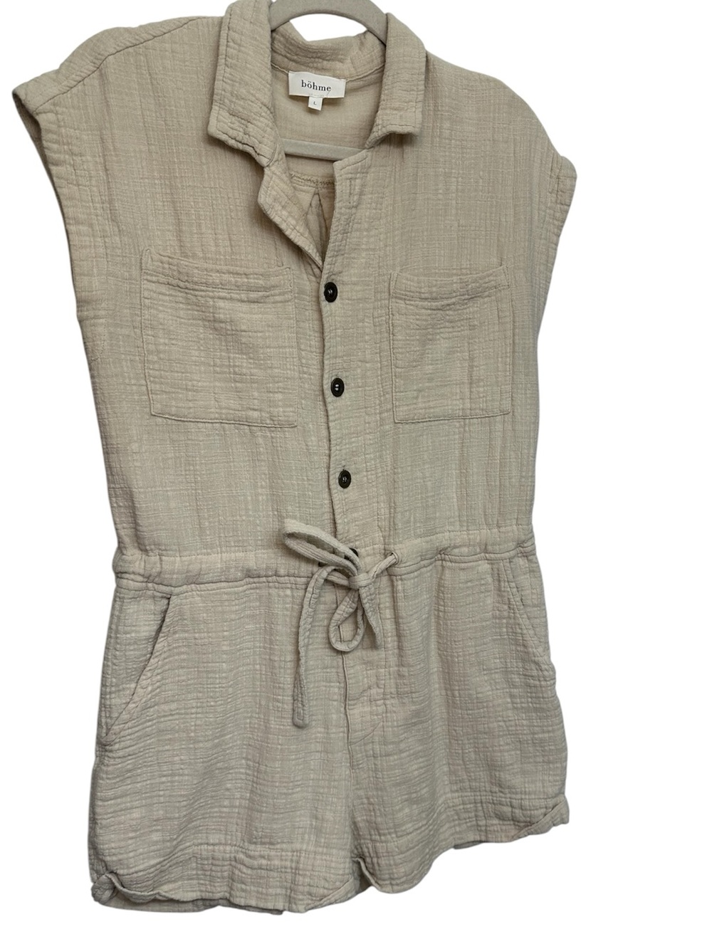 L Beige Böhme romper - so cute for summer